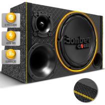 Caixa Som Trio Automotivo Diamantada Subwoofer Bomber One 12 Polegadas 400W LED Neon