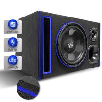 Caixa Som Trio Automotivo Subwoofer Shutt Beatz 12 Pol 550w Duto Régua Carro Pancadão Grave Forte