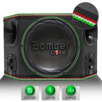 Caixa Som Trio Bomber 600W RMS Subwoofer B-One 12 Pol 2 Driver 2 Tweeter Grave Forte Porta Malas LED