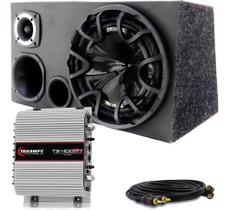 Caixa Som Trio Completa Sub Bravox 12 + Modulo Taramps
