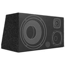 Caixa Som Trio Dutada Alto Falante 12" 1 Tweeter 1 Corneta 45 Litros Carpete Grafite Preto