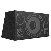 Caixa Som Trio Dutada Alto Falante 12" 2 Tweeters 2 Cornetas 46 Litros Carpete Grafite Preto