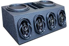 Caixa Som Trio Goiano 1020w Rms 2 Subwoofer 4 Quadriaxial