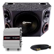 Caixa Som Trio Sub Taramps 12 Pol 300wrms + Modulo Taramps