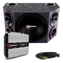 Caixa Som Trio Sub Taramps 12 Pol 300wrms + Taramps Tl 1500 Caixa Som Trio Sub Taramps 12 Pol 300wrms + Taramps Tl 1500