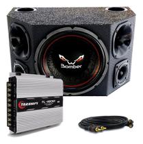 Caixa Sub 12 Pol Bomber Bicho Papão + Modulo Taramps Tl 1500