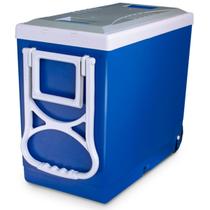 Caixa Super Térmica 32 Litros Com Puxador e Rodinhas Azul - Arqplast