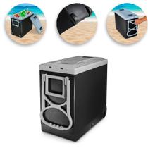 Caixa Super Térmica 32 Litros Preta Com Puxador E Rodinhas