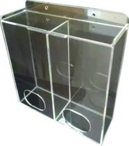 Caixa/suporte Duplo De Parede, Para Toucas, Luvas, Propé