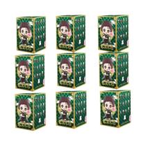 Caixa Surpresa Anime Demon Slayer Tanjiro Kamado Nezuko Figuras De PVC 1-12 Peças Modelo De Desenho