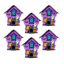 Caixa Surpresa Halloween Casa Assombrada Cute 3D 6 Unidades Caixa Surpresa Halloween Casa Assombrada Cute 3D 6 Unidades
