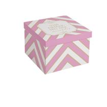 Caixa Surpresa para Doces Lembrancinha Padrão Chevron Rosa (listras losango) - 1 unidade - Cromus - Rizzo