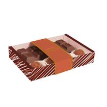 Caixa Tablete 300g com Docinhos Tons de Chocolate 17,5x13x3,2cm - 10 Unidades - Cromus - Rizzo