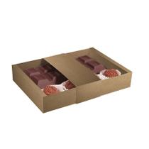 Caixa Tablete com Brigadeiro Kraft 18x13x3,2cm - 10 Unidades - Cromus Profissional