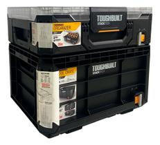 Caixa Tampa Translucida + Caixa Aberta Empilhável Toughbuilt Caixa Tampa Translucida + Caixa Aberta Empilhável Toughbuilt