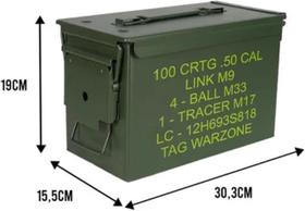 Caixa Tática NTK Ammo Box Porta 50 Multiuso Organização Resistente Caixa Tática NTK Ammo Box Porta 50 Multiuso Organização Resistente