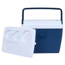 Caixa Térmica 12L Azul Com Base para Copos 71302 BelFix Caixa Térmica 12L Azul Com Base para Copos 71302 BelFix