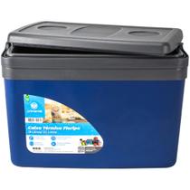 Caixa Térmica 15 litros 22 Latas Cooler Alça Bebidas Gelada COR AZUL