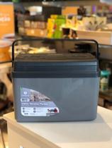 Caixa Térmica 15 litros 22 Latas Cooler Alça Bebidas Gelada COR CINZA