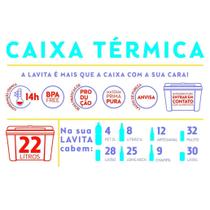 Caixa Térmica 22 Litros - Raquete Vermelha Bt13