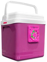 Caixa Térmica 22L com Som Bluetooth USB FM LED RGB Bateria
