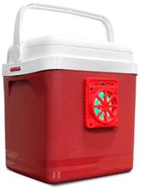 Caixa Térmica 22L com Som Bluetooth USB FM LED RGB Bateria