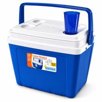Caixa Térmica 25L com Porta Copos e Alça Móvel para Praia, Camping e Viagens Caixa Térmica 25L com Porta Copos e Alça Móvel para Praia, Camping e Viagens