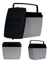 Caixa Térmica 26l Cooler Cinza Com Preto Mor Praia Alça