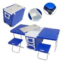 Caixa Térmica 28 Litros 3 Em 1 Mesa Cadeira Cor Azul - Importway Caixa Térmica 28 Litros 3 Em 1 Mesa Cadeira Cor Azul - Importway
