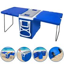 Caixa Térmica 32 Litros com Mesa Mesinha Praia e Camping Cooler 3 em 1 Arqplast