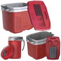 Caixa Térmica 32L 45 Latas + Caixa 20L 26 Latas + Jarra 2,5L Caixa Térmica 32L 45 Latas + Caixa 20L 26 Latas + Jarra 2,5L