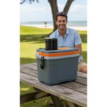 Caixa Térmica 32L Cinza: Frescor por 24h Acesso Rápido Caixa Térmica 32L Cinza: Frescor por 24h Acesso Rápido