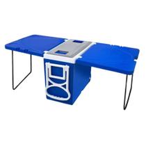 Caixa Térmica 32L Cooler Multifuncional 3 em 1 Azul c/ Rodas Caixa Térmica 32L Cooler Multifuncional 3 em 1 Azul c/ Rodas