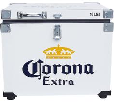caixa térmica 40 litros corona branca - L.A.caixas