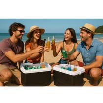 Caixa Térmica 42 Litros Preta Xplast Portatil Praia Camping Viagem Cooler Oferta