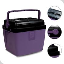 Caixa Térmica Açai 12 Litros Com Tampa Porta Copos Tampa Preta Cooler