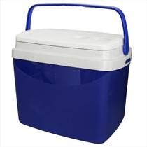 Caixa Termica Azul Alça Reforçada Porta Copos 34 Litros 50 Latas - FOR PLAST