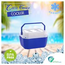 Caixa Térmica Azul Cooler 17 Litros C/ Alça Praia E Cerveja