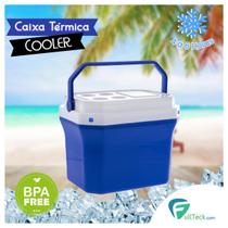 Caixa Térmica Azul Cooler 40 Litros Praia E Cerveja C/ Alça - Paramount