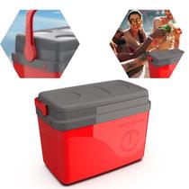 Caixa Térmica Com Alça Cooler Praia Camping Latas Cerveja