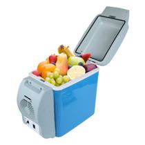 Caixa Térmica Combo com 7,5L Cooler Azul Mini Refrigerador Geladeira 12v