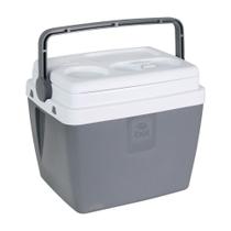 Caixa Térmica Cooler 12 Litros Cinza E Branco 15 Latas Pequena E Compacta Praia Piscina Marca Bel