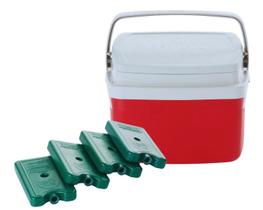 Caixa Térmica Cooler 12 litros com 4 Placas Gelo Reutilizável 400 ML Transporte Alimentos Bebidas Refrigerados - SOPRANO