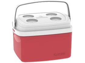 Caixa Térmica Cooler 12L Vermelha com Alça Soprano