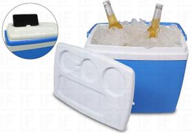 Caixa Térmica Cooler 18 Litros Azul Com Alça - Belfix