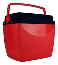 Caixa Termica Cooler 18 Litros Vermelho e Preto Com Alça e Tampa Com Porta Copos Mor Caixa Termica Cooler 18 Litros Vermelho e Preto Com Alça e Tampa Com Porta Copos Mor