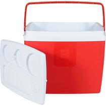 Caixa Térmica Cooler 19 Litros Com Alça Bel - Vermelha