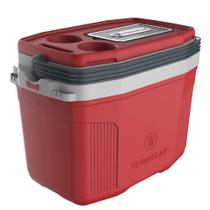 Caixa Térmica Cooler 20 Litros Vermelha Cabe 26 Lata Termolar