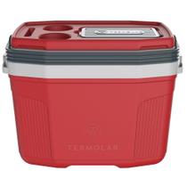 Caixa Térmica Cooler 20 Litros Vermelha Com Alça Termolar