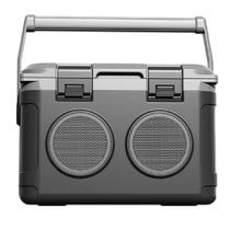 Caixa térmica Cooler 24hrs Com Som música Cor:Preto